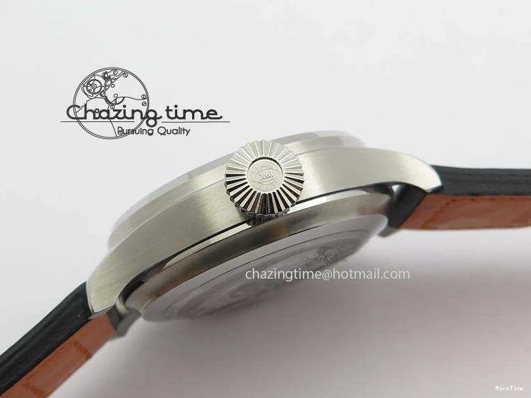 MIROTIME 0218 GoodFit Big Pilot Real PR IW500912 ZF Best Edition Black Dial On Black Leather Strap A 7287